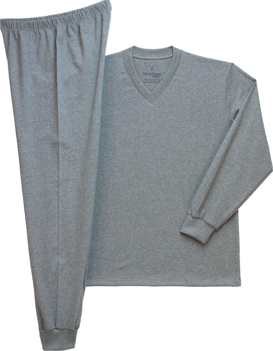 Férfi hosszú ujjú vastag pizsama (minta nélküli) /TPPAM21021/