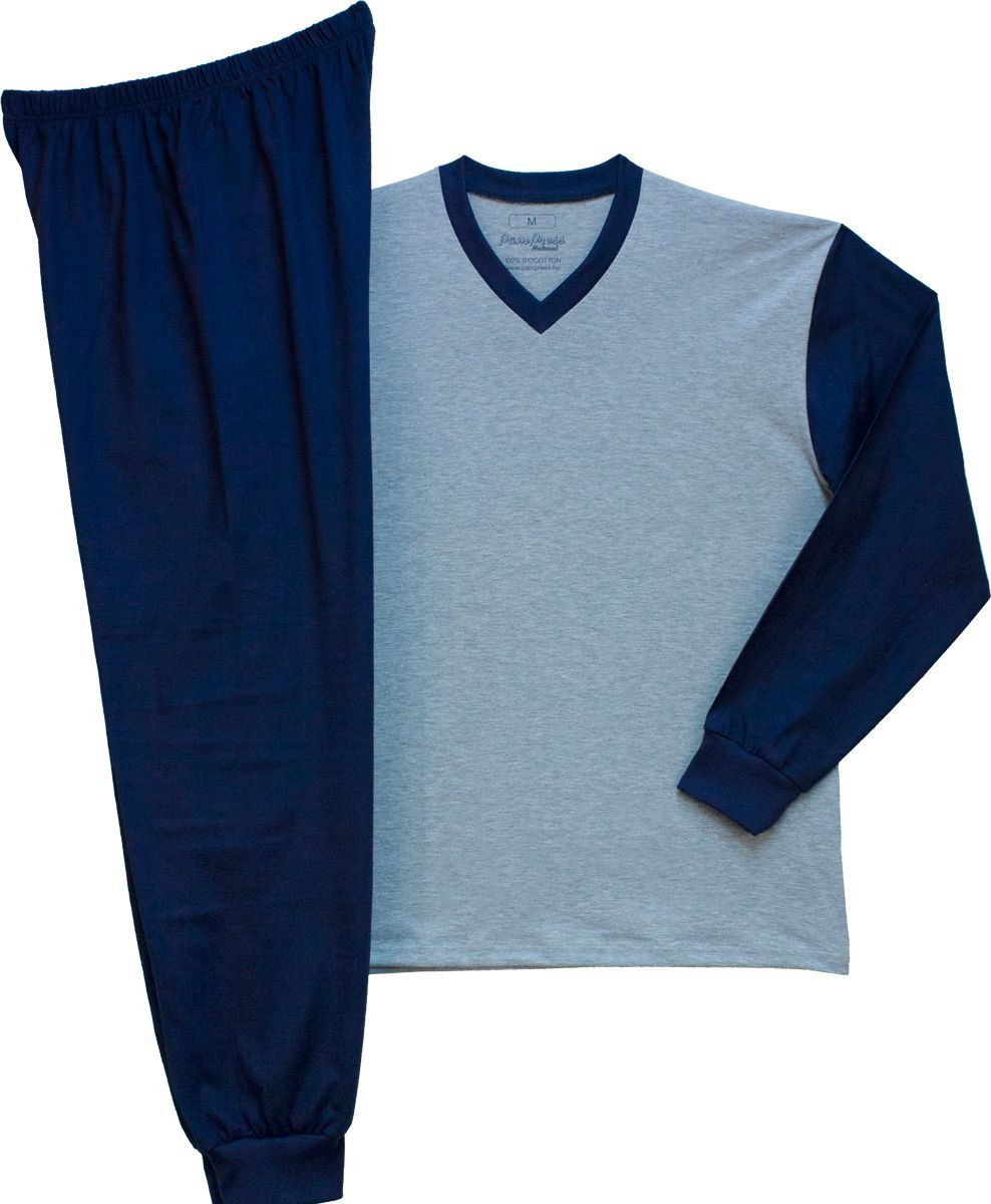 Férfi hosszú ujjú pizsama (minta nélküli) /TPPAM21041/